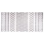 Covor lavabil, negru și alb, 80x300 cm, antiderapant GartenMobel Dekor