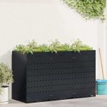 Depozitare pentru 3 pubele Wheelie Negru 204 x 77,5 x 121,5 cm GartenMobel Dekor