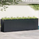 Depozitare pentru 6 pubele Wheelie Negru 408 x 77,5 x 121,5 cm GartenMobel Dekor