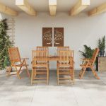 Set de masă pentru grădină 7 pcs Maro Lemn masiv de acacia GartenMobel Dekor