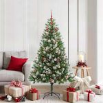 Brad de Crăciun artificial cu articulații și zăpadă înghețată GartenMobel Dekor