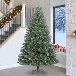 Brad de Crăciun artificial cu ramuri articulare Verde 270 cm GartenMobel Dekor