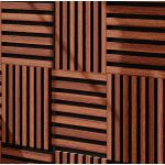 Modul riflaj MDF decorativ LDA PREMIUM de tip panou acustic, Stejar Maro, 30x30 cm Household NewTrend