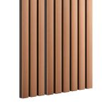 Riflaj MDF decorativ LDA PREMIUM de tip Panou Acustic, Cupru periat, 260x40 cm Household NewTrend