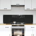 Spate de bucătărie Negru 70 x 40 cm sticlă securizată GartenMobel Dekor