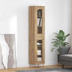 Bufet Stejar Artizanal 34,5 x 34 x 180 cm Lemn compozit GartenMobel Dekor