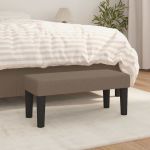 Bancă, gri taupe, 70x30x30 cm, textil GartenMobel Dekor