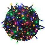 Instalatie pentru Bradul de Craciun cu 100 LED-uri Multicolor, Lungime 5 m, Tip Sir Luminos pentru Interior sau Exterior