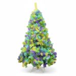 Brad artificial multicolor, 1260 ramuri, inaltime 180 cm, suport metalic inclus MultiMark GlobalProd