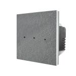 Intrerupator Triplu Cap Scara / Cruce cu Touch din Marmura LUXION, Serie A SmartElectro IntelligentHouse