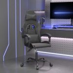 Scaun de gaming pivotant, negru, piele ecologică GartenMobel Dekor