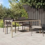 Masă de grădină pentru dining Bej 190 x 90 x 75 cm Rattan poli GartenMobel Dekor