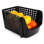 Coșul pentru depozitarea legumelor și fructelor negru, 29×21×16 cm Handy KitchenServ