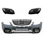 Bara Fata cu Grila Centrala si Faruri Full LED MERCEDES S-Class W222 Facelift (2013-06.2017) S63 Design Performance AutoTuning
