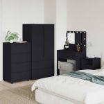 Dulapuri de depozitare 2 pcs Negru 60 x 48 x 105 cm GartenMobel Dekor