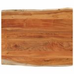 Blat masă 100x80x3,8 cm dreptunghiular lemn acacia margine vie GartenMobel Dekor