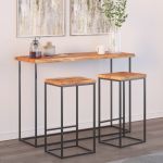 Blat masă 140x40x2,5 cm dreptunghiular lemn acacia margine vie GartenMobel Dekor