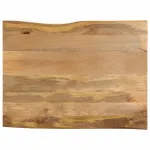 Blat masă cu margini, 90x80x3,8 cm, lemn masiv mango GartenMobel Dekor