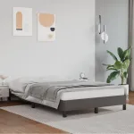 Cadru de pat fără saltea gri 120x190 cm piele artificială GartenMobel Dekor