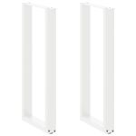 Picioare de masă de bar în formă de U, 2 buc., alb, 40 x (100-101) cm, oțel GartenMobel Dekor