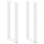 Picioare de masă de bar în formă de U, 2 buc., alb, 40 x (100-101) cm, oțel GartenMobel Dekor