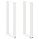 Picioare de masă de bar în formă de U, 2 buc., alb, 50x(100-101) cm, oțel GartenMobel Dekor
