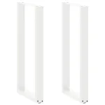 Picioare de masă de bar în formă de U, 2 buc., alb, 50x(100-101) cm, oțel GartenMobel Dekor