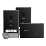 Kit video-interfon, monitor tactil 7', 2 posturi exterioare, camera 2K, audio, IR 6m, Wi-Fi - EZVIZ CS-HP7(3MP,2-Entry Kit) SafetyGuard Surveillance