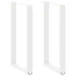 Picioare de masă de bar în formă de U, 2 buc., alb, 60 x (100-101) cm, oțel GartenMobel Dekor