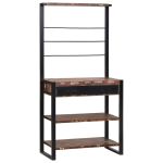 Raft de bucătărie Multicolour 80 x 40 x 160 cm GartenMobel Dekor