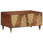 Masă de cafea maro miere 80 x 50 x 40 cm Lemn masiv de mango GartenMobel Dekor