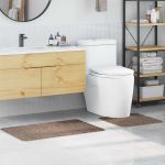 Set de mochete anti-derapante pentru baie 2 pcs Maro PP GartenMobel Dekor