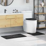 Set de mochete anti-derapante pentru baie 3 pcs Gri închis GartenMobel Dekor