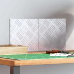 Plăci cu tablouri 2 pcs Argintiu 20 x 20 cm Aluminiu GartenMobel Dekor