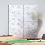 Plăci cu tablouri 4 pcs Argintiu 20 x 20 cm Aluminiu GartenMobel Dekor