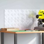 Plăci cu tablouri 4 pcs Argintiu 40 x 20 cm Aluminiu GartenMobel Dekor