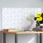 Plăci cu tablouri 4 pcs Argintiu 50 x 25 cm Aluminiu GartenMobel Dekor