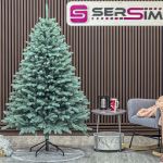 Brad artificial Christmas Deluxe by Sersimo, Laponia Select argintiu, integral 3D, 180cm Household NewTrend