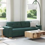 Canapea pentru două persoane cu pernă Verde închis țesătură GartenMobel Dekor