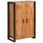 Highboard cu Uși Maro Lemn masiv de acacia și metal GartenMobel Dekor