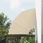 Ecran de intimitate pentru balcon Bej 115 x 115 cm țesătură GartenMobel Dekor