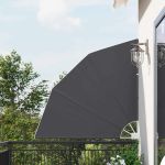 Ecran de intimitate pentru balcon Negru 140 x 140 cm țesătură GartenMobel Dekor