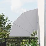 Ecran de intimitate pentru balcon Gri 115 x 115 cm țesătură GartenMobel Dekor