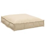Pernă pentru șezut din paleți Bej 70 x 70 x 12 cm Tafeta Oxford GartenMobel Dekor