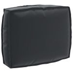 Pernă pentru spătar din paleți cu pernă Negru 50 x 40 x 12 cm GartenMobel Dekor