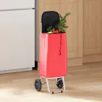 Carucior de cumpărături Roșu 35 x 28 x 92 cm Tafeta Oxford GartenMobel Dekor