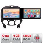 Navigatie Mazda 2 2007-2013 Edotec 2 ecrane  8 core 4+128 21.6 inch Incell android Wifi 5Ghz gps internet  Kit-mazda2 CarStore Technology