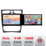 Navigatie Mercedes C W203 2000-2004 Kit-clk Edotec 2 ecrane  8 core 4+128 21.6 inch Incell android Wifi 5Ghz gps internet  Q CarStore Technology
