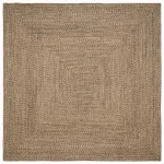 Covor Basketweave Natural și negru 300 x 300 cm Iută GartenMobel Dekor