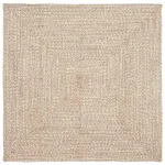 Covor Natural și alb 160 x 160 cm Iută GartenMobel Dekor